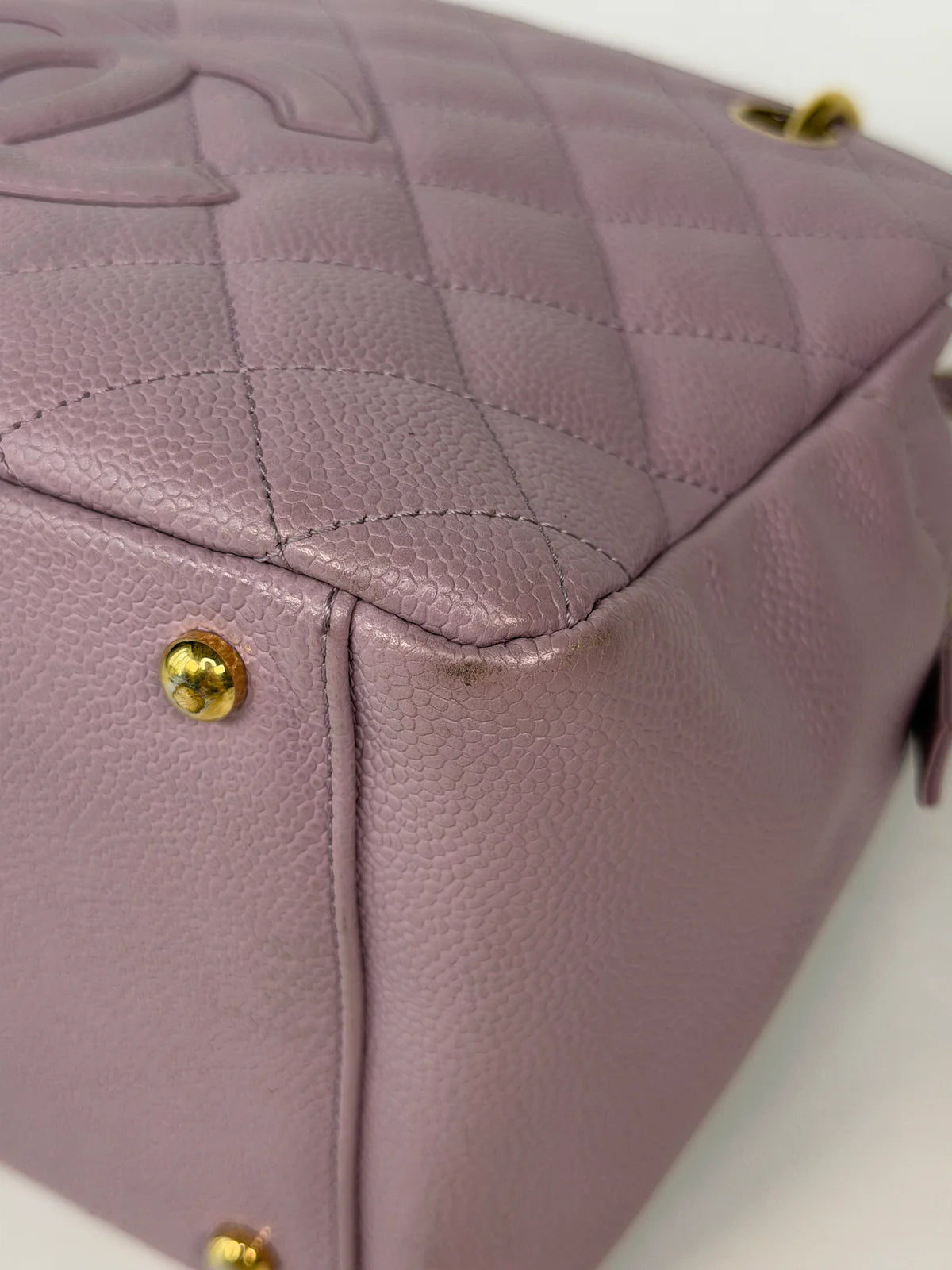 CHANEL PETITE TIMELESS TOTE IN LILAC CAVIAR LEATHER WITH GOLD HARDWARE