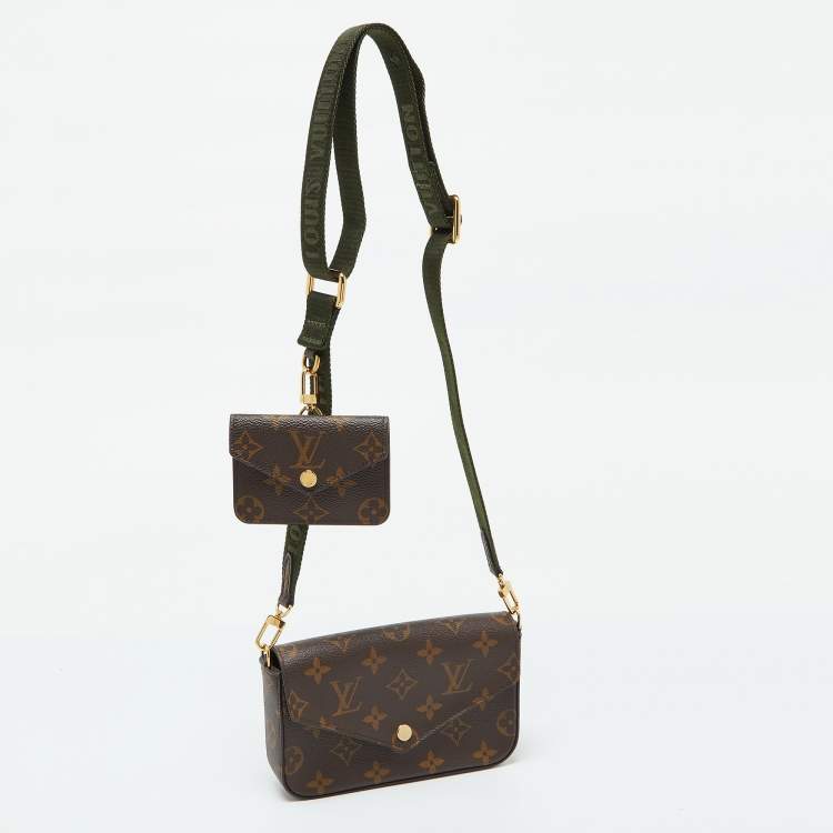 Louis Vuitton Khaki Monogram Canvas Félicie Strap & Go Bag