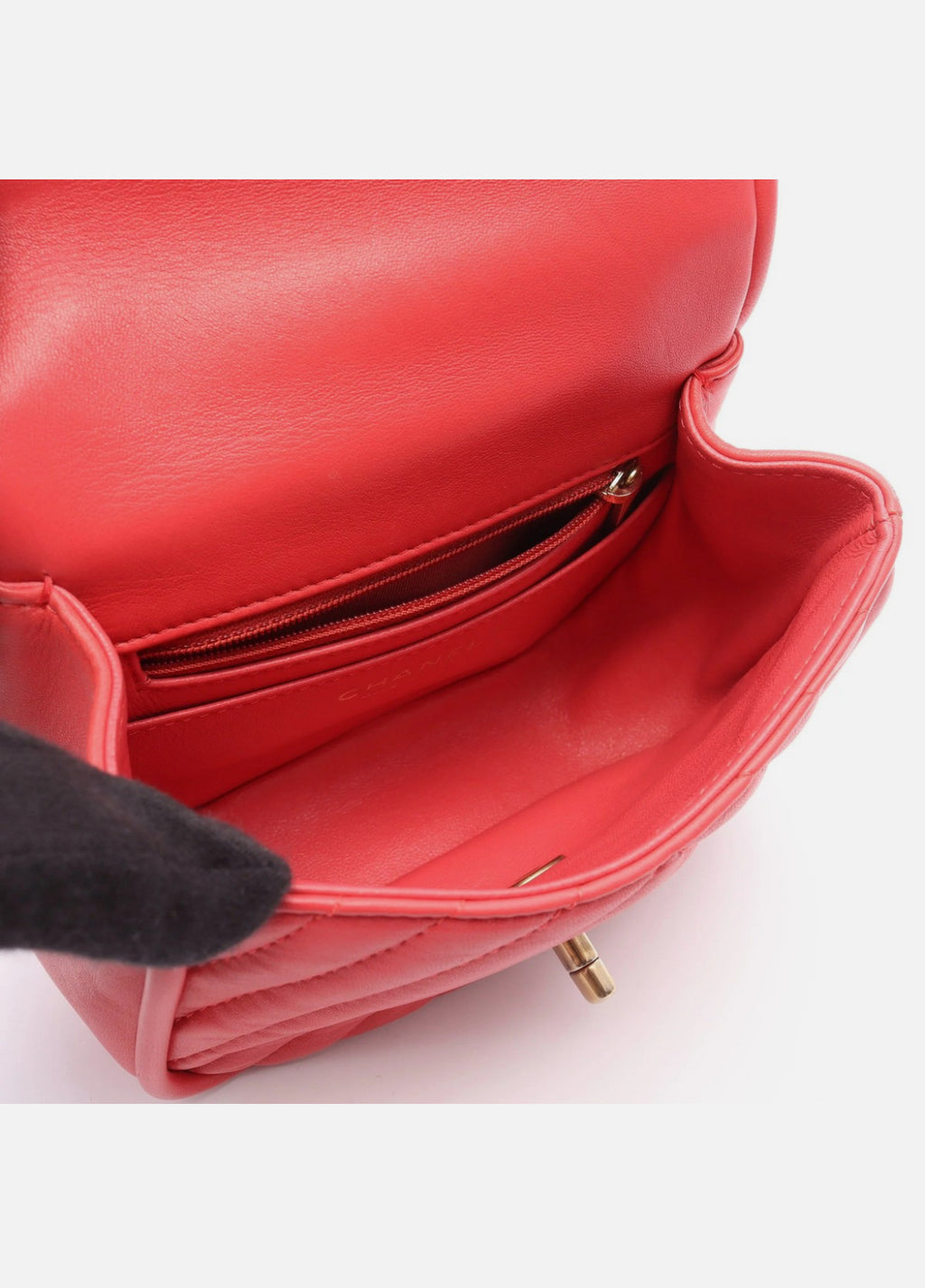 Chanel V 2WAY Shoulder Bag Pink Lambskin Leather