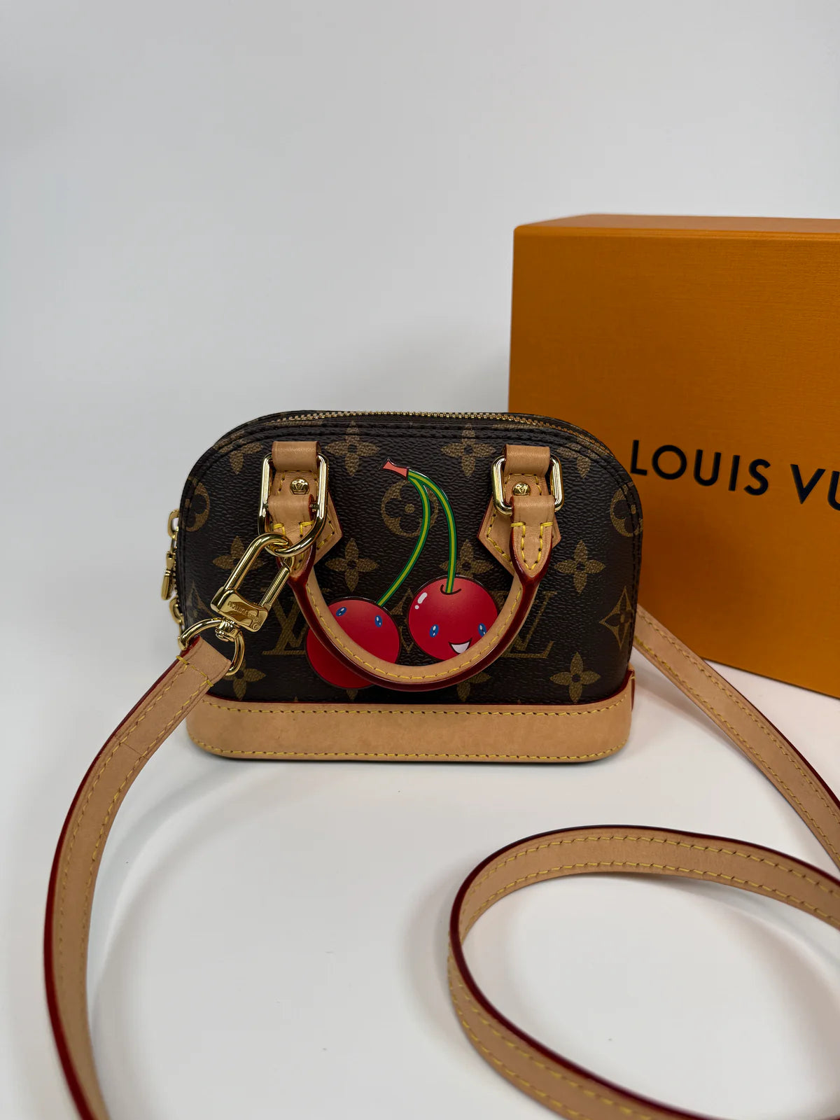 LOUIS VUITTON X TAKASHI MURAKAMI NANO ALMA CHERRY