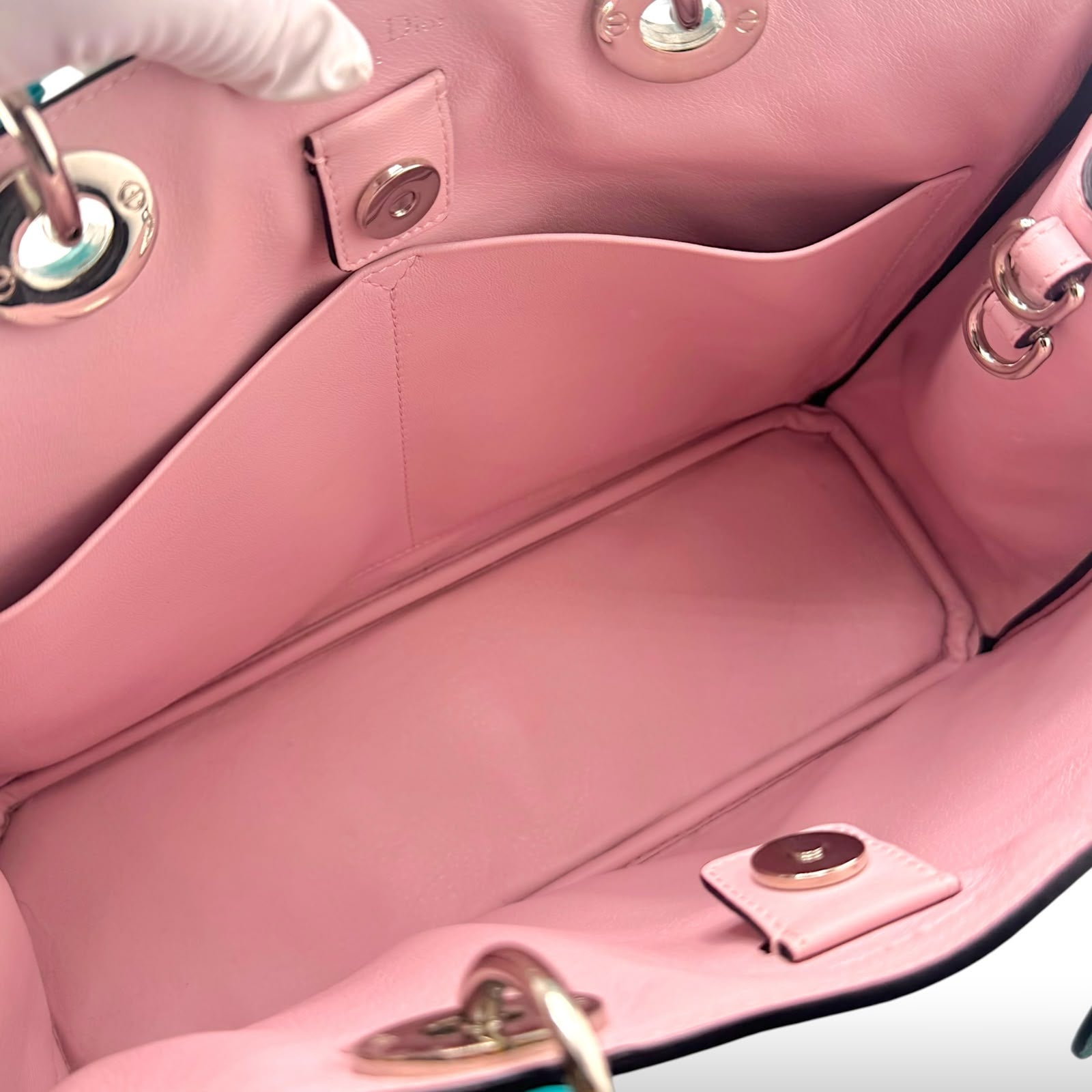 Christian Dior Diorissimo Turquoise Ostrich Tote Bag