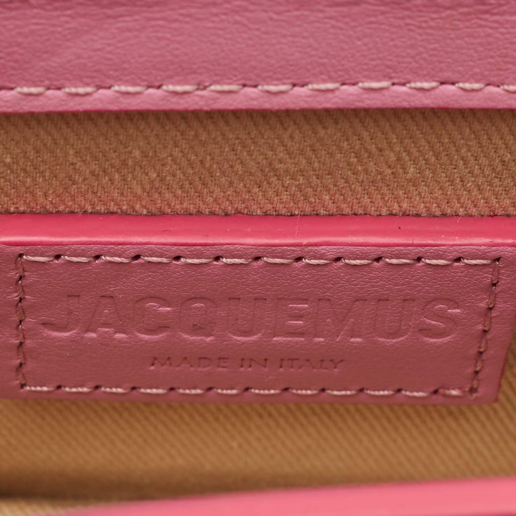 Jacquemus Pink Leather Mini Le Chiquito Top Handle Bag
