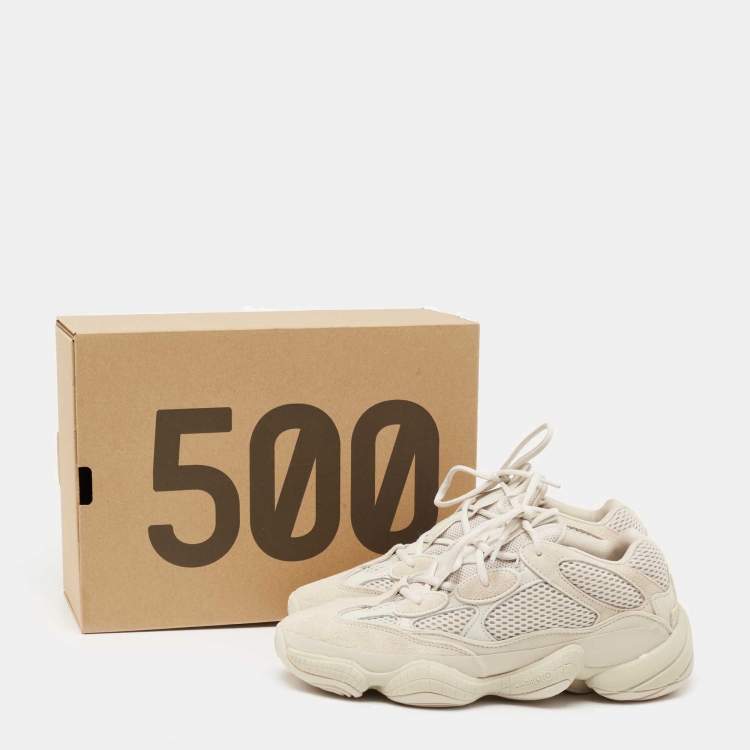 Yeezy x Adidas Off White Mesh And Suede 500 Blush Sneakers Size 42