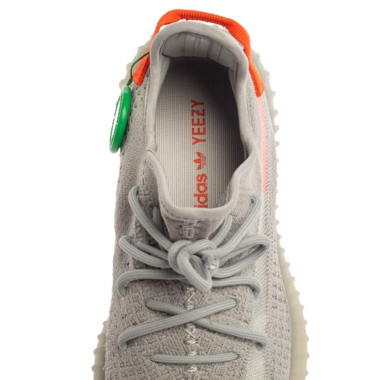 Yeezy x Adidas Grey Cotton Knit Boost 350 V2 Tail Light Sneakers Size 42