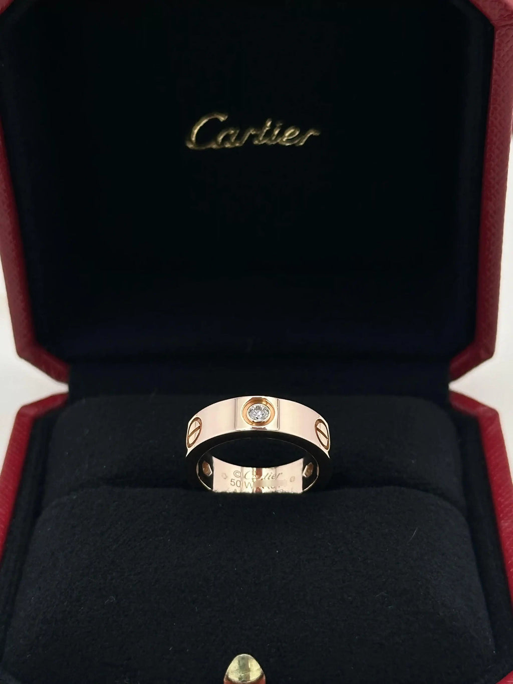 Cartier Love Ring 3 Diamonds Size 50