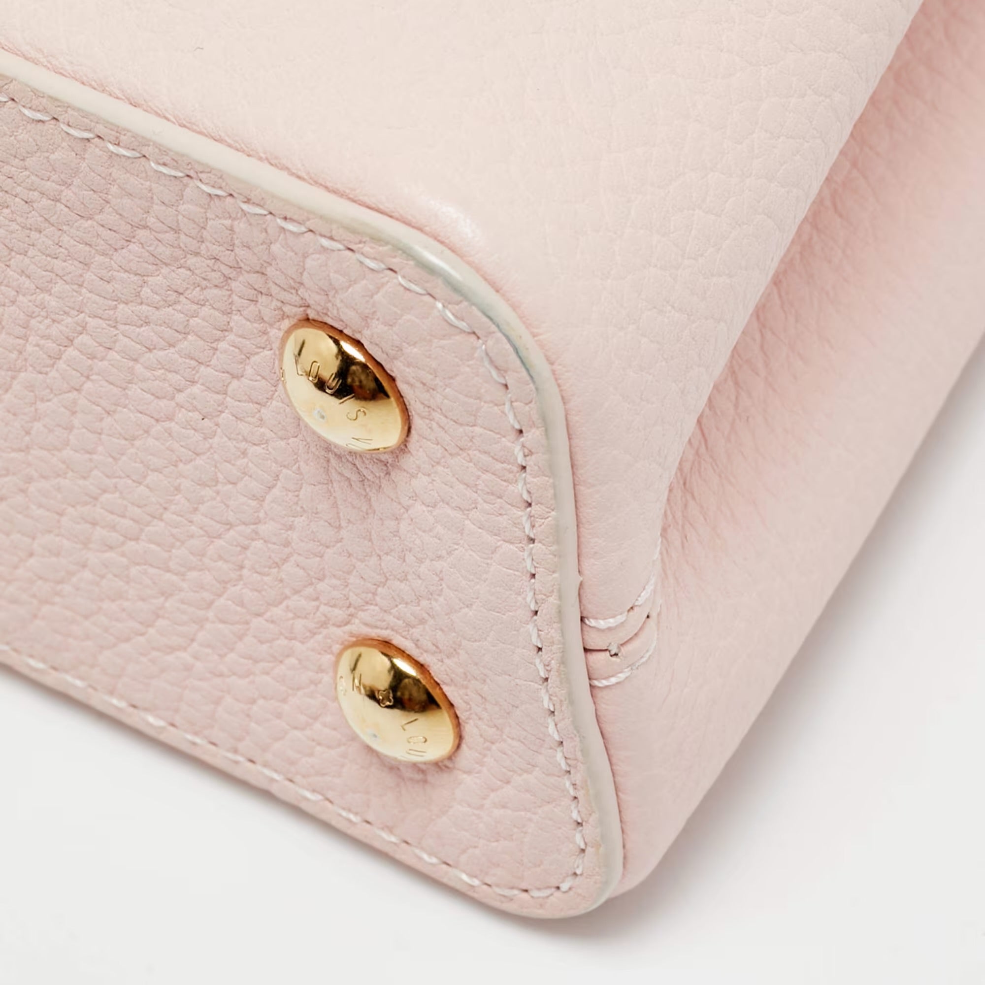 Louis Vuitton Capucines Mini Pink Taurillon Leather Top Handle Bag