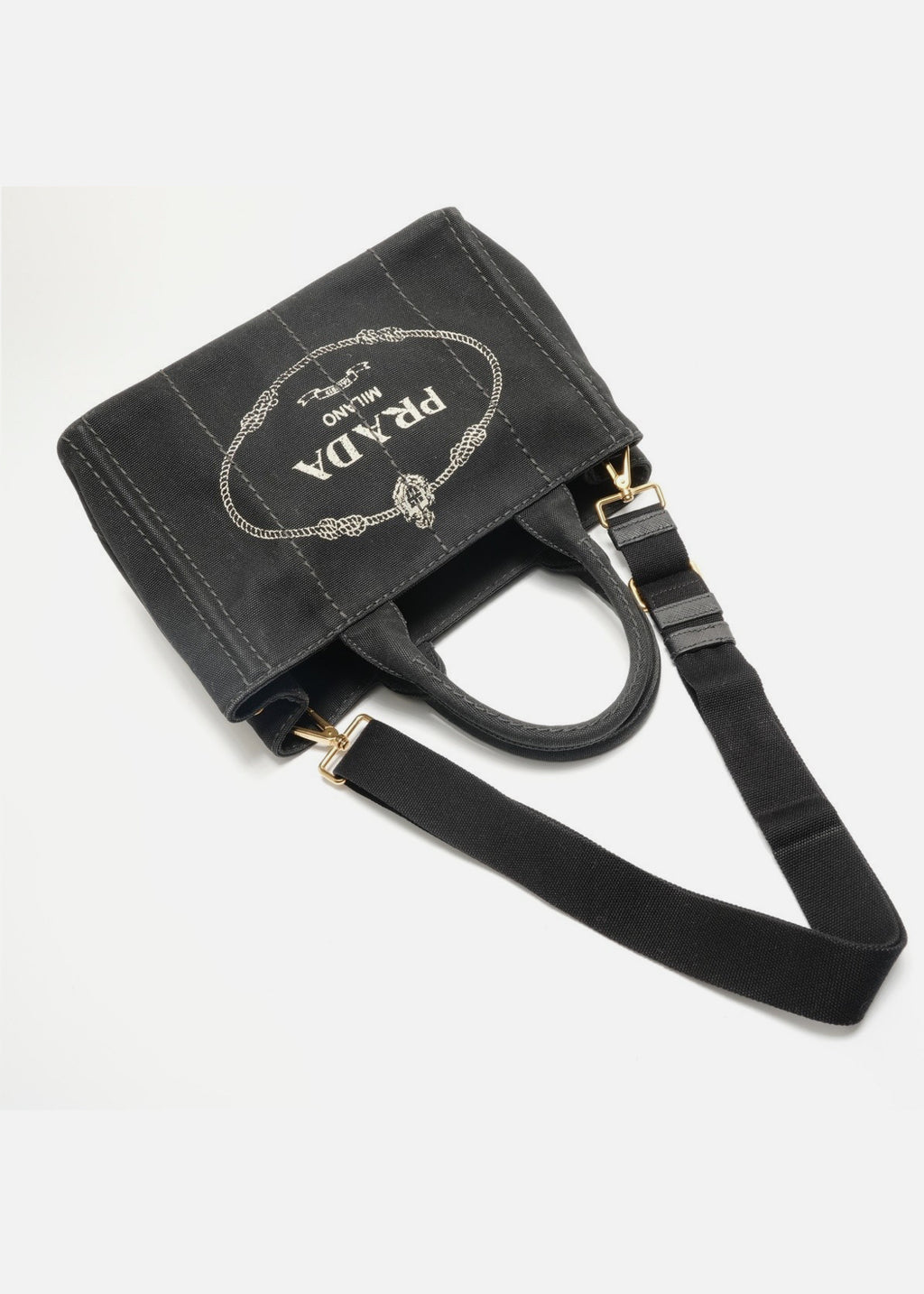 PRADA Canapa SS 2WAY Handbag black