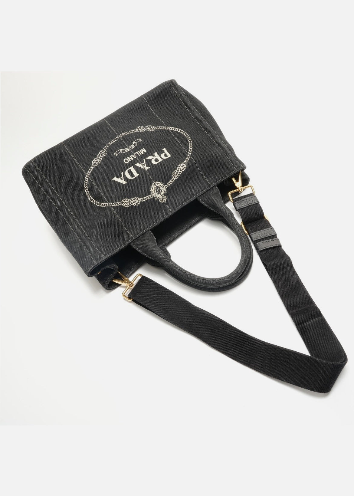PRADA Canapa SS 2WAY Handbag black