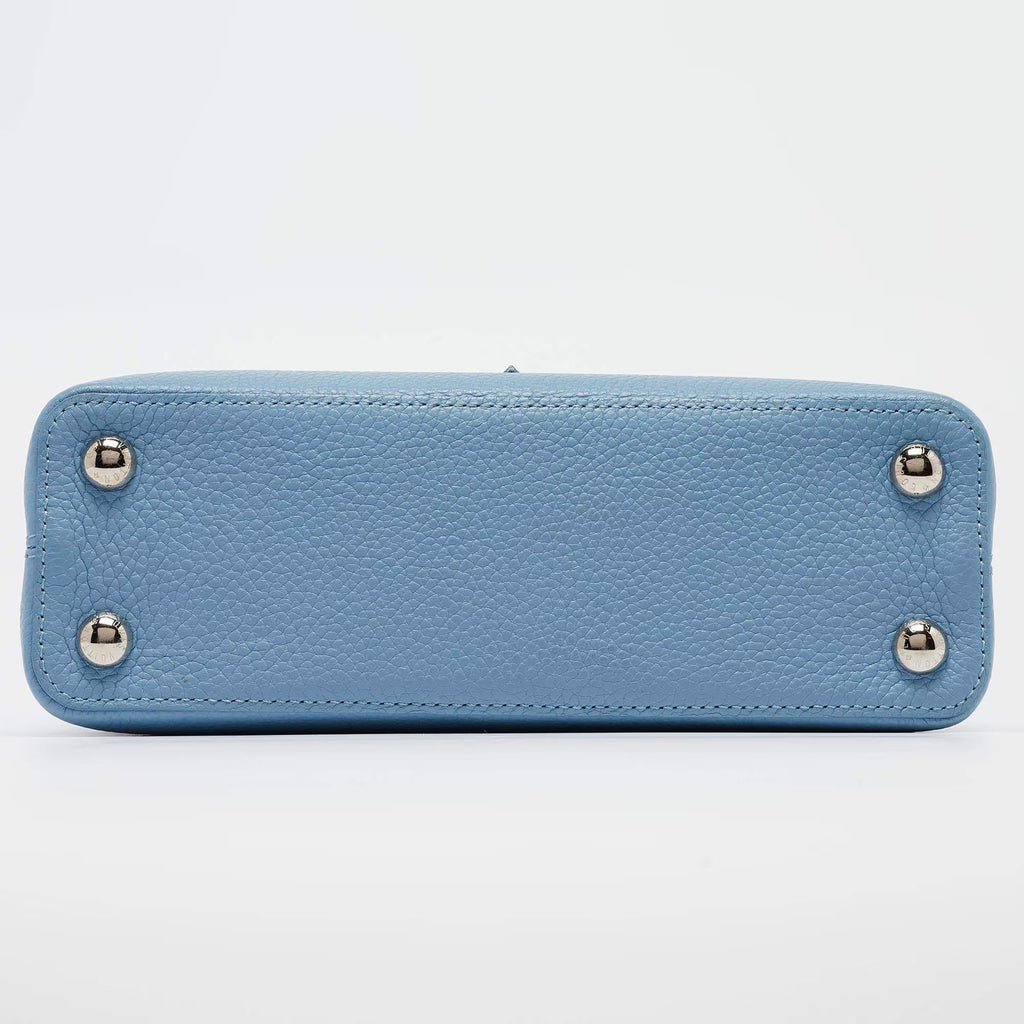 Louis Vuitton Light Blue Leather Mechanical Flower Capucines BB Bag