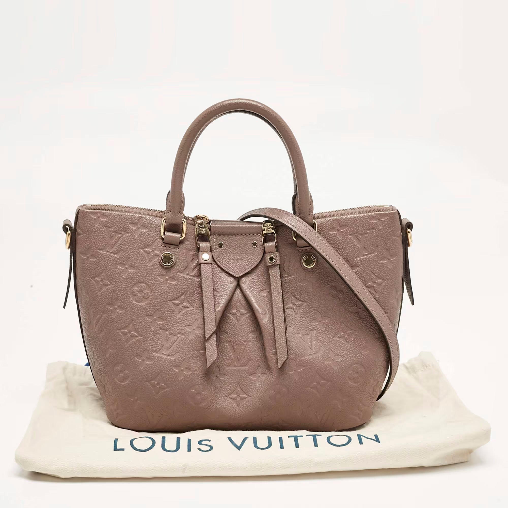 Louis Vuitton Beige Monogram Empreinte Leather Mazarine PM Bag