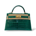 Hermes Kelly Mini Vert Emerald Shiny Alligator GHW