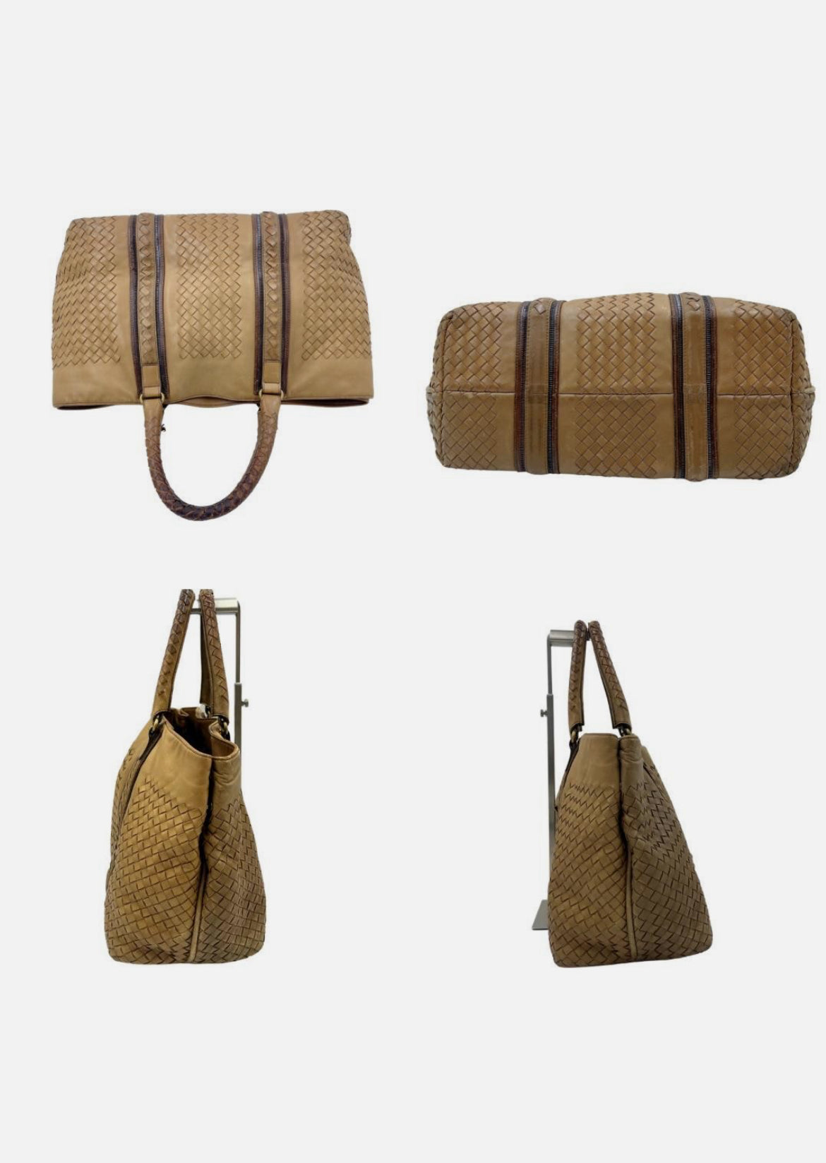 Bottega Veneta Intrecciato Leather Tote Bag Brown