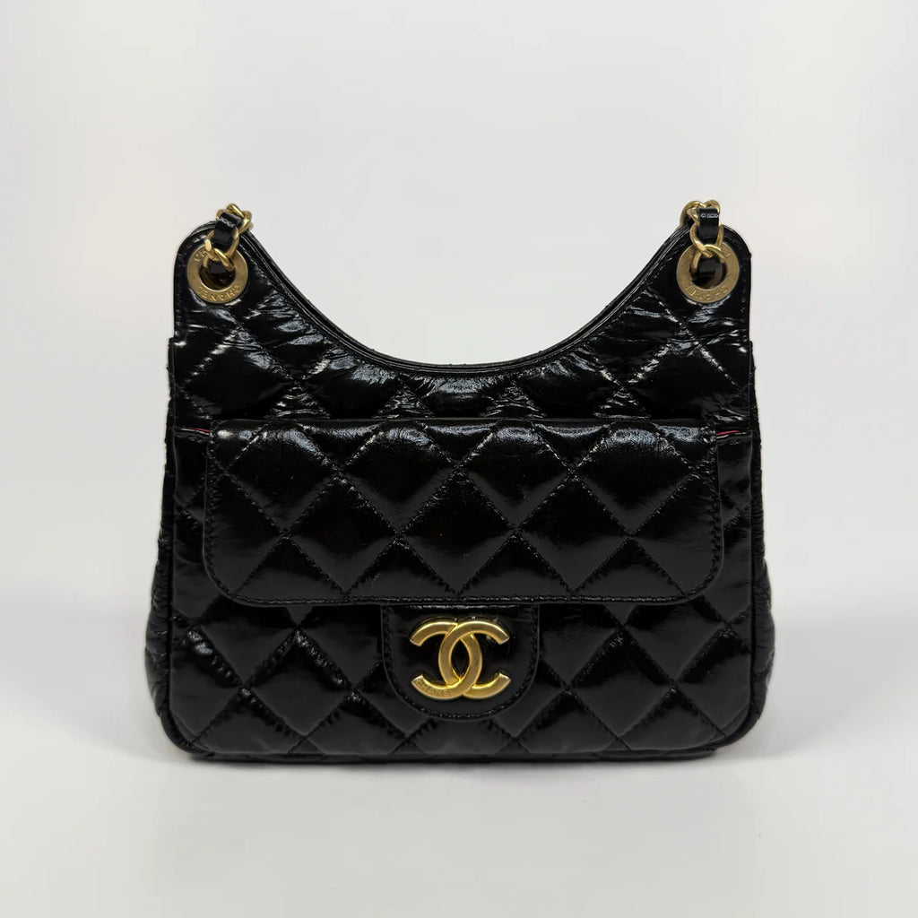 CHANEL MINI QUILTED MEDALLION SHOULDER BAG WITH GOLD HARDWARE