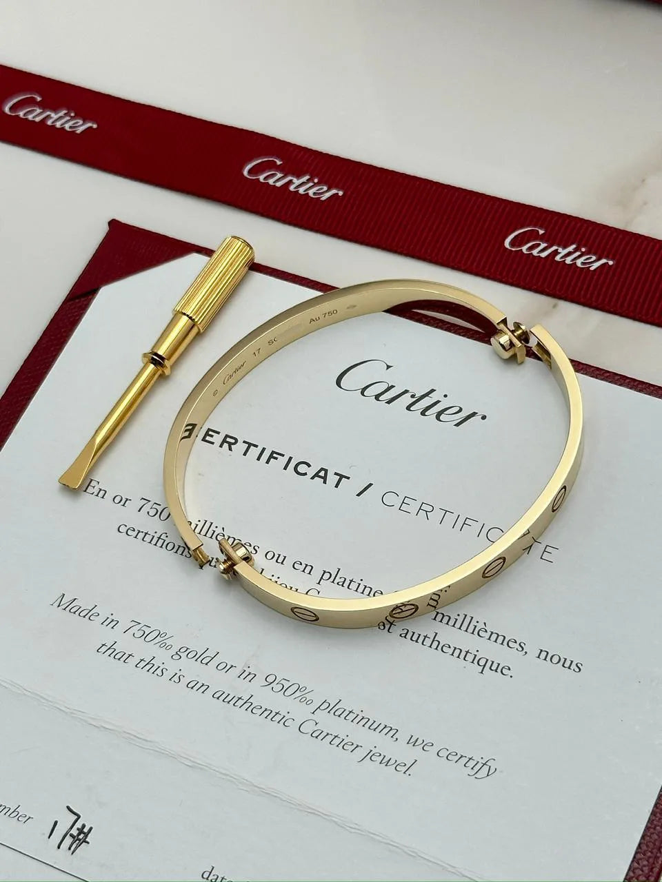Cartier Love Bracelet Classic Model Size 17