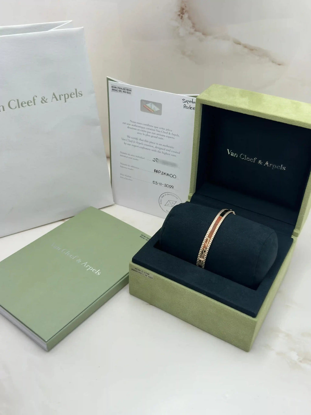 Van Cleef And Arpels Perlee Signature Bracelet Size 18