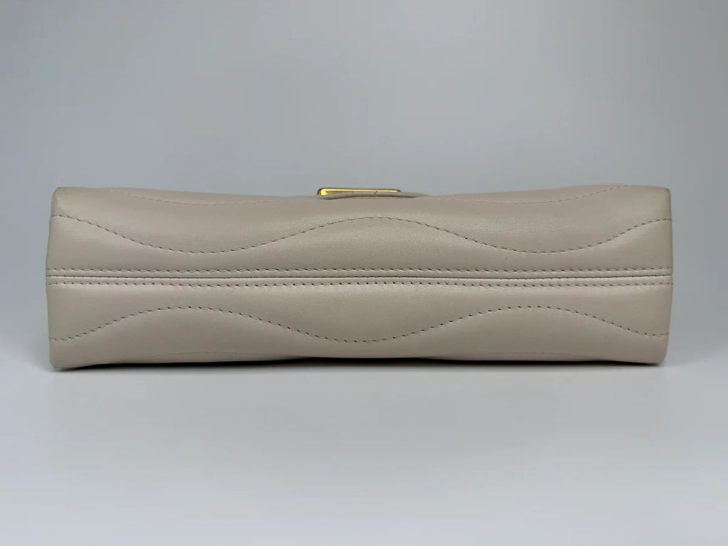 LOUIS VUITTON NEW WAVE CHAIN SHOULDER BAG IN IVORY CALF LEATHER WITH GOLD HARDWARE