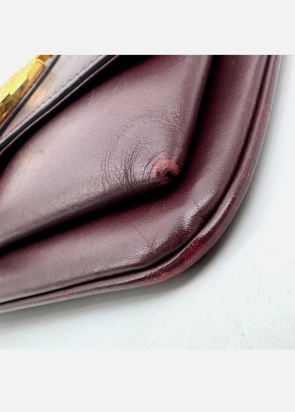 GUCCI Arli Shoulder Bag GG Marmont Burgundy Leather Crossbody