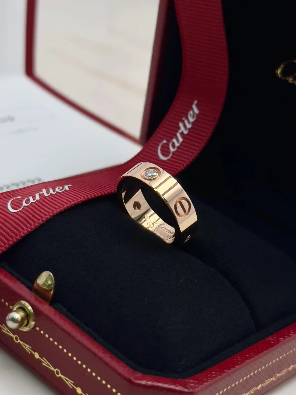 Cartier Love Ring 3 Diamonds Size 50