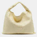 Bottega Veneta Hop Large Yellow Intrecciato Leather Shoulder Bag
