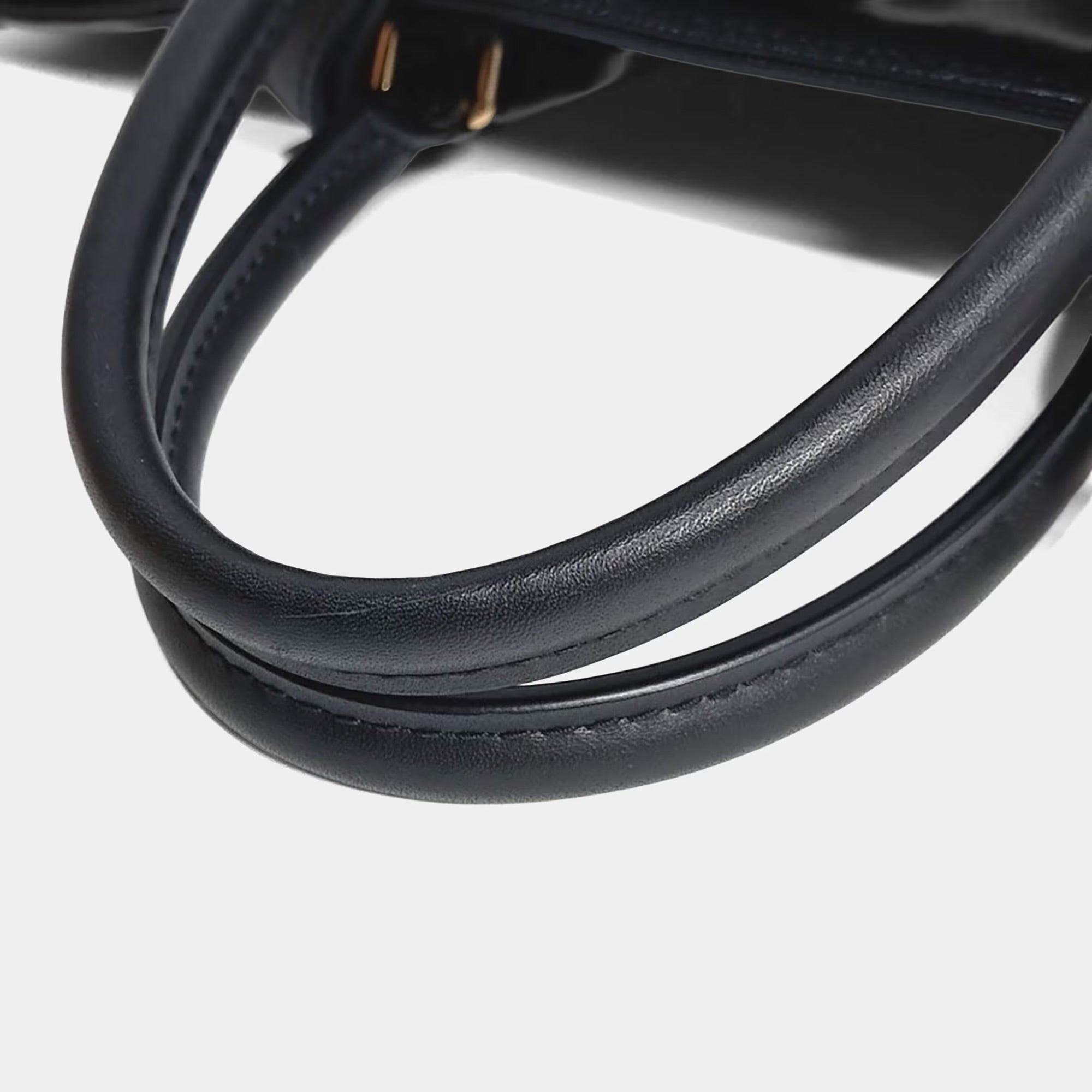 Louis Vuitton Black Leather Empreinte on the Go MM