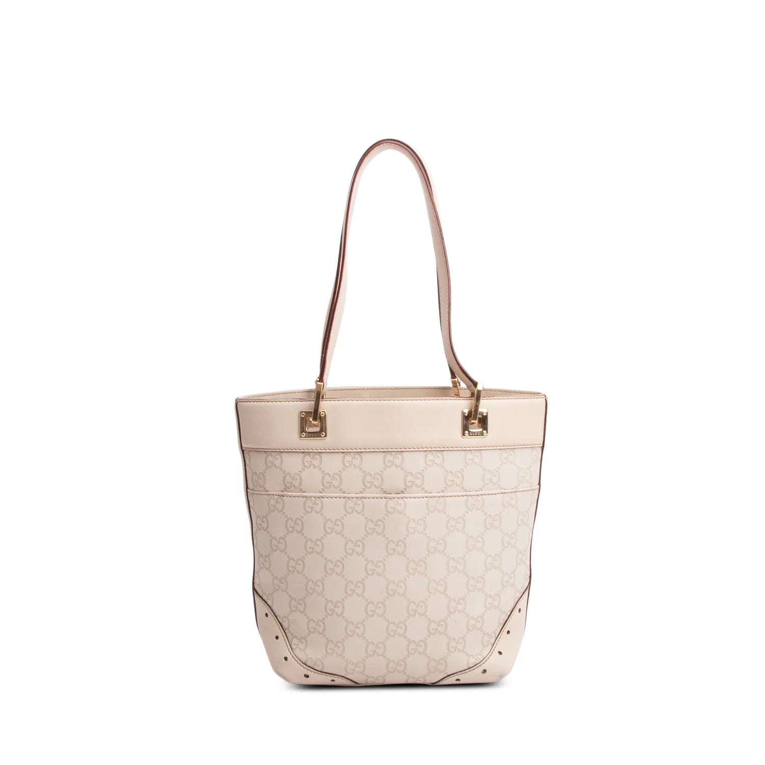 Gucci Cream Signature Small Punch Tote