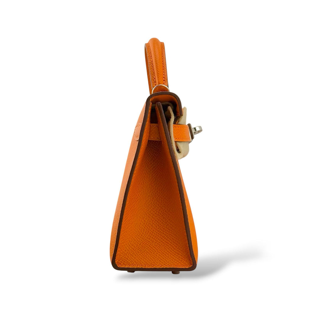 Hermes Kelly Mini Orange Epsom PHW