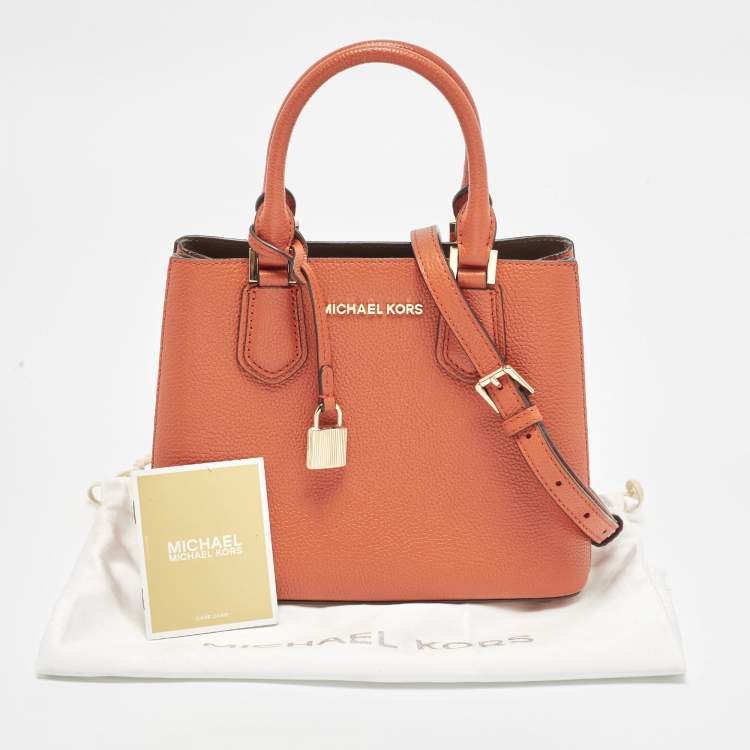 Michael Kors Adele Orange Leather Tote