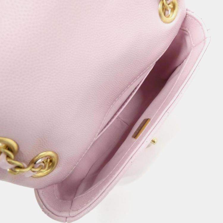 Chanel Pink Mini Flap Leather Shoulder Bag