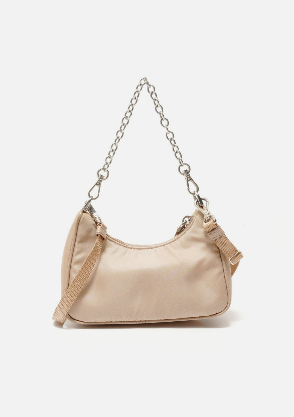 PRADA Nylon 2-Way Mini Shoulder Bag beige