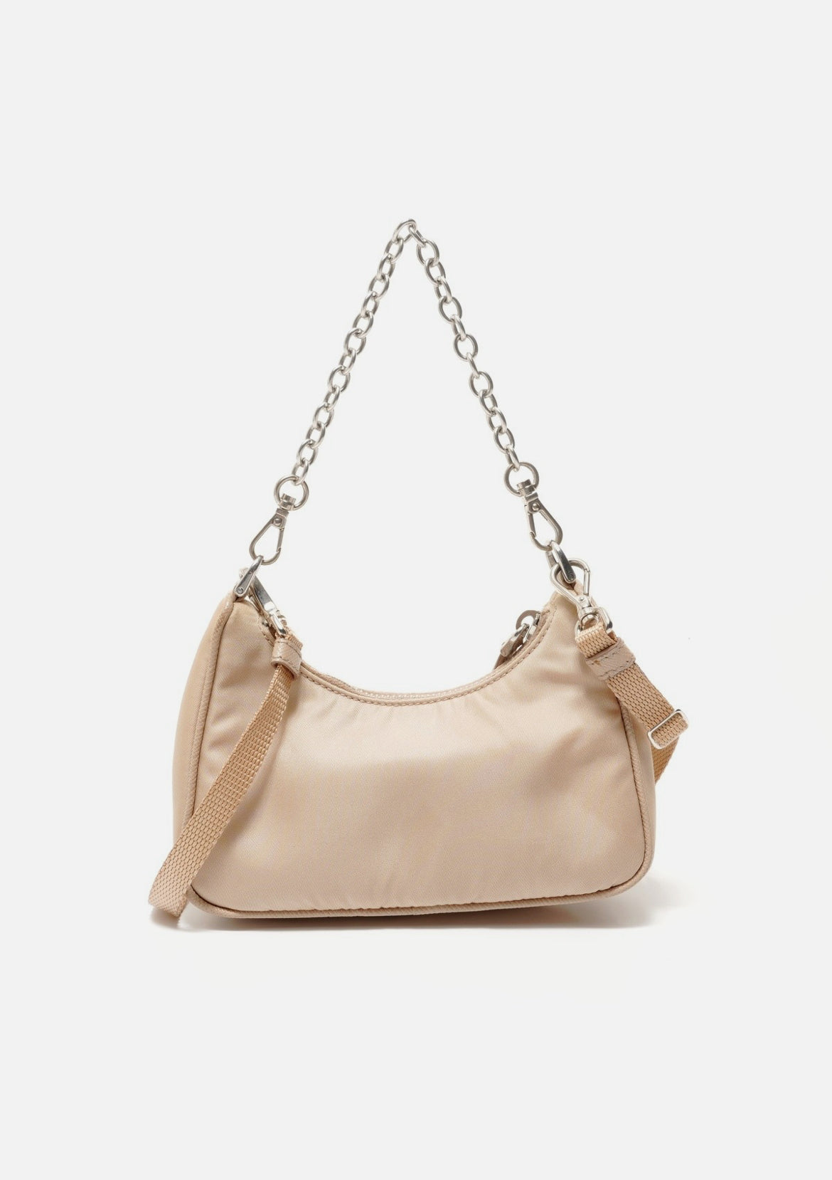 PRADA Nylon 2-Way Mini Shoulder Bag beige