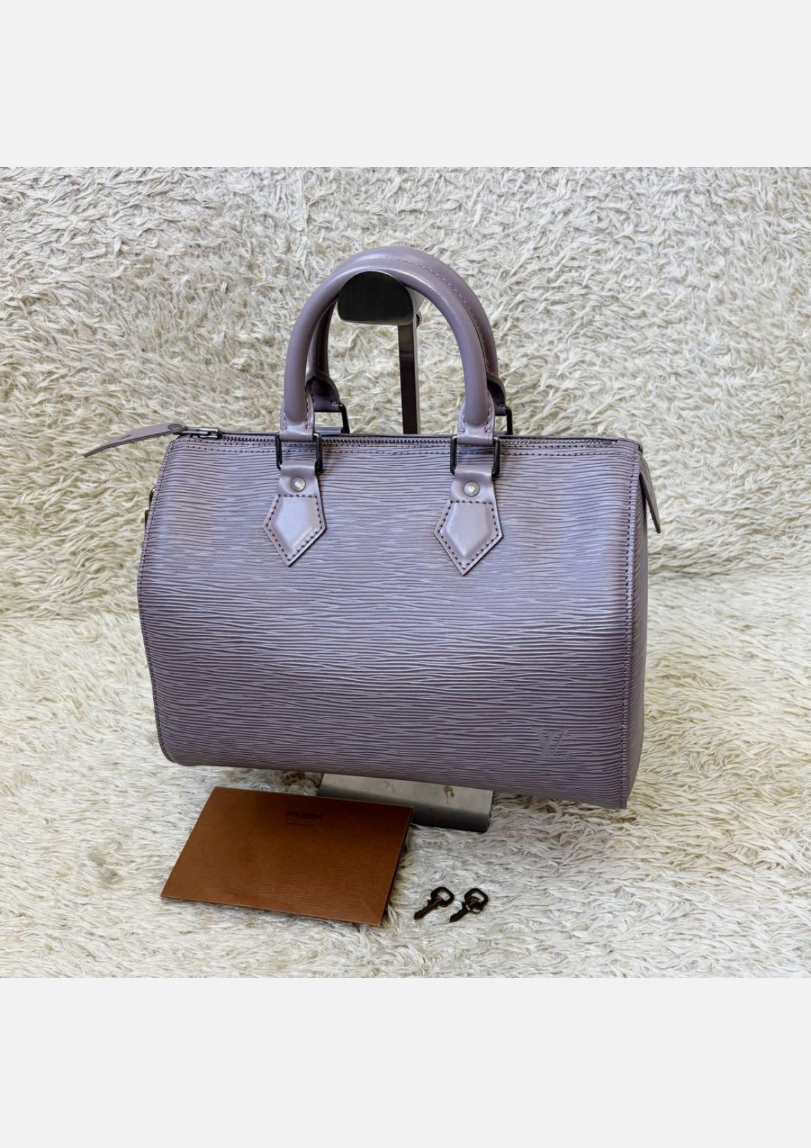 LOUIS VUITTON Epi Speedy 25 Mini Boston Bag Handbag Lilac Purple