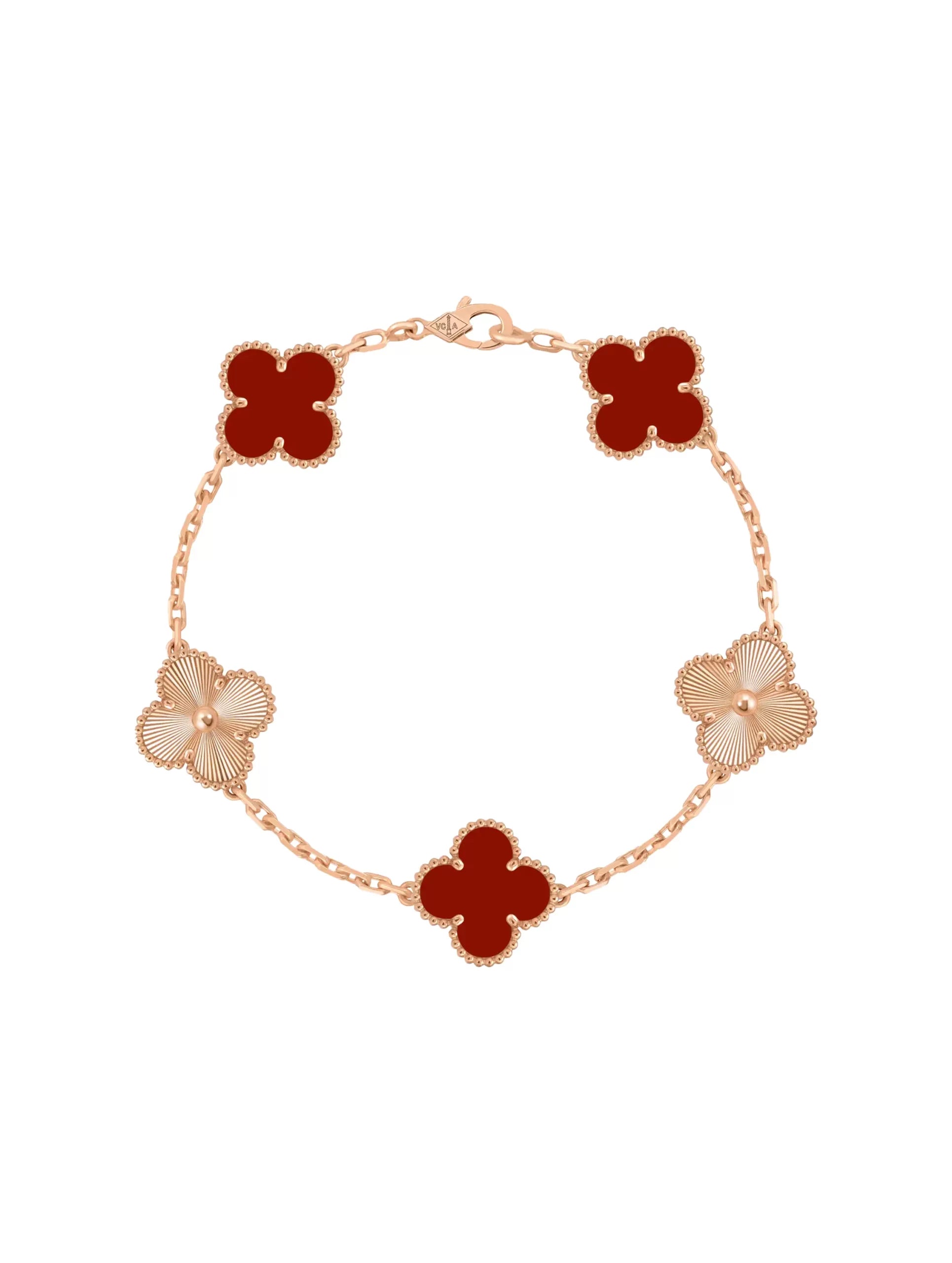 Van Cleef And Arpels Vintage Alhambra 5 Motifs Bracelet