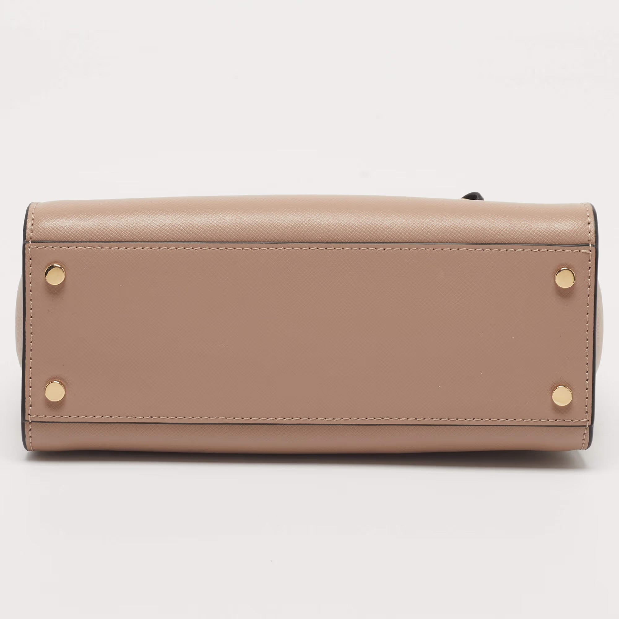 Kate Spade Madison Colorblock Beige/White Leather Shoulder Bag