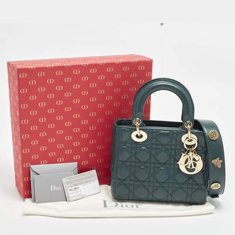 Dior Lady Dior My ABCDior Small Green Cannage Leather Tote