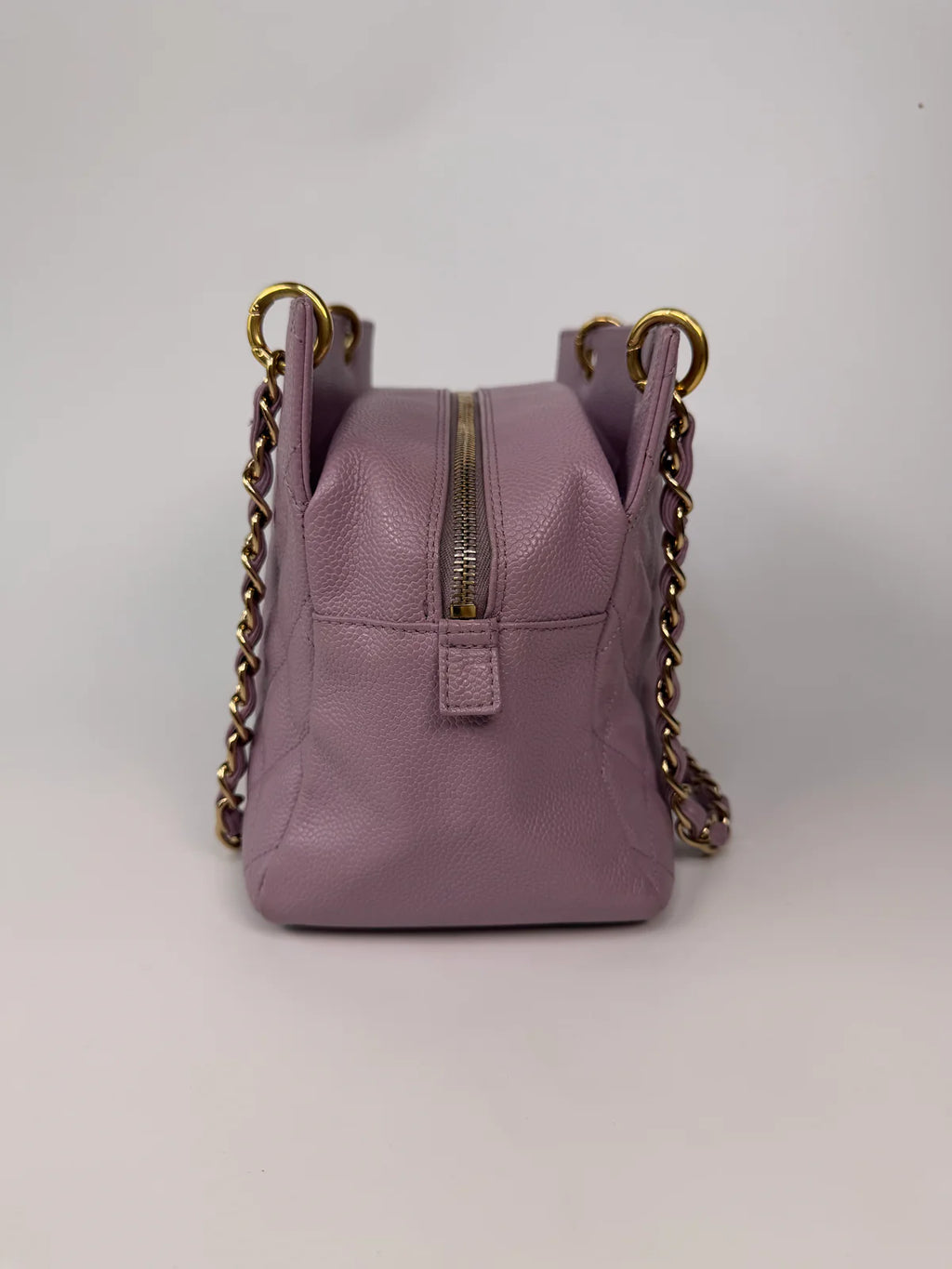 CHANEL PETITE TIMELESS TOTE IN LILAC CAVIAR LEATHER WITH GOLD HARDWARE