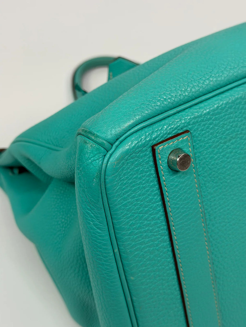 HERMÈS BIRKIN 40 IN BLEU LAGOON TOGO LEATHER WITH PALLADIUM HARDWARE