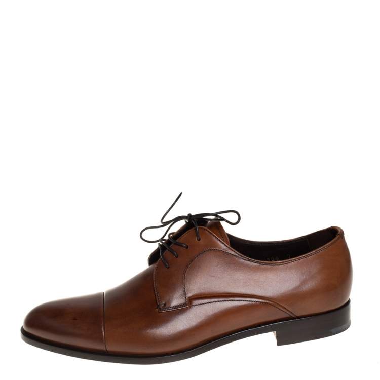 Prada Brown Leather Lace Up Derby Size 41