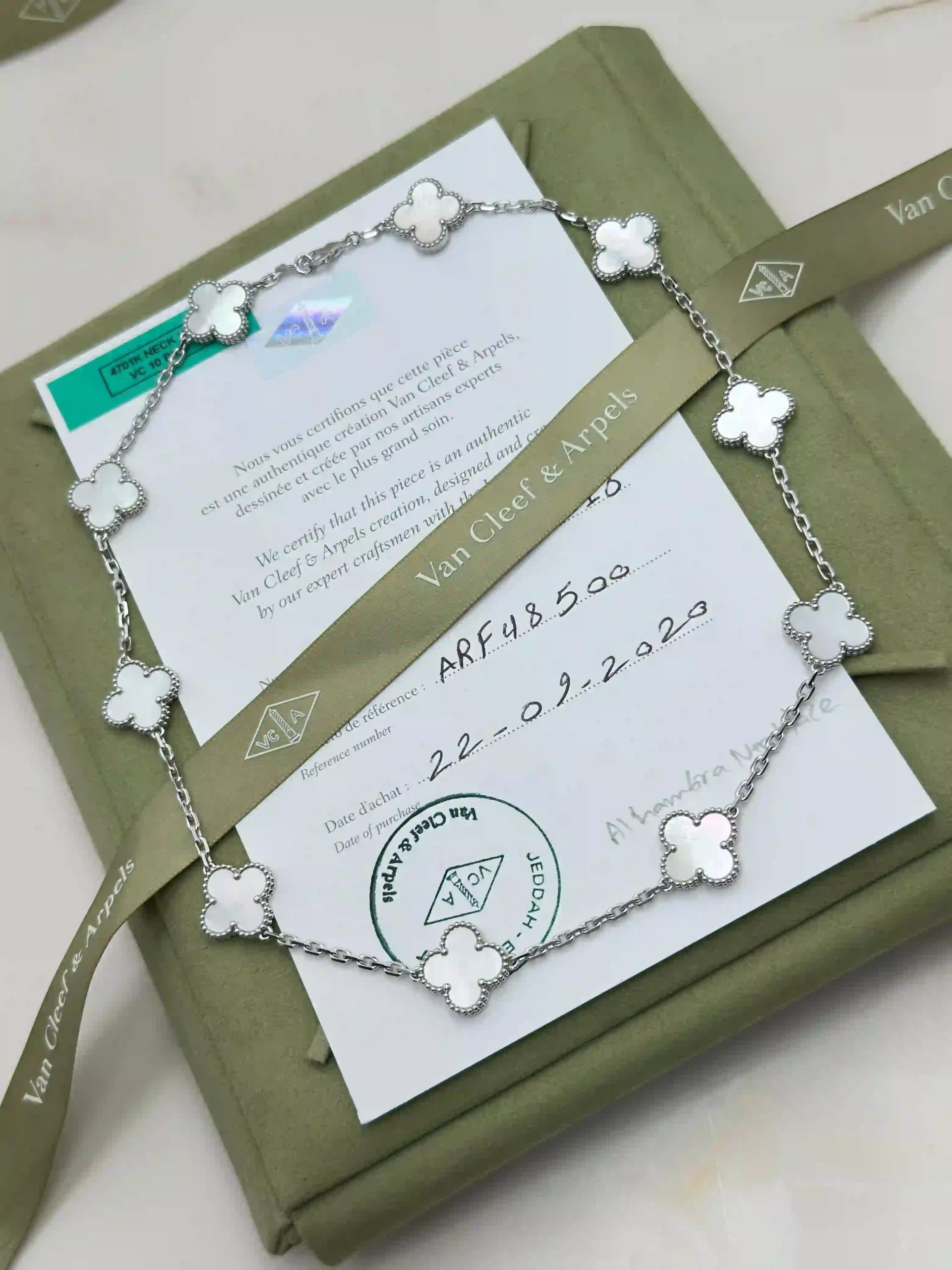 Van Cleef And Arpels Vintage Alhambra 10 Motifs Necklace