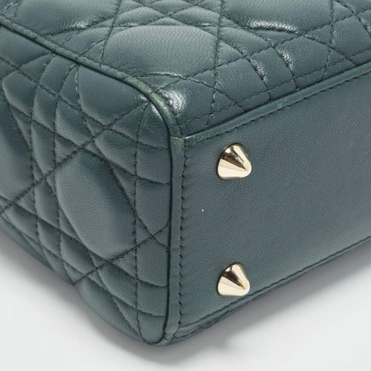 Dior Lady Dior My ABCDior Small Green Cannage Leather Tote