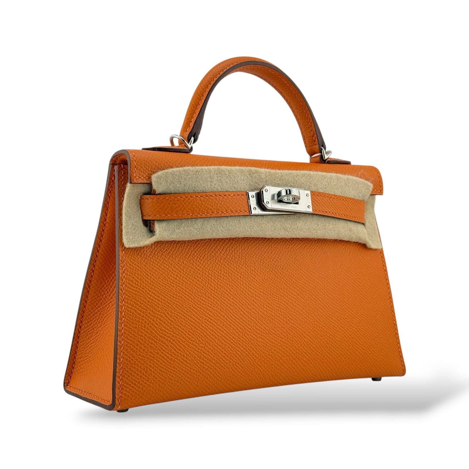 Hermes Kelly Mini Orange Epsom PHW