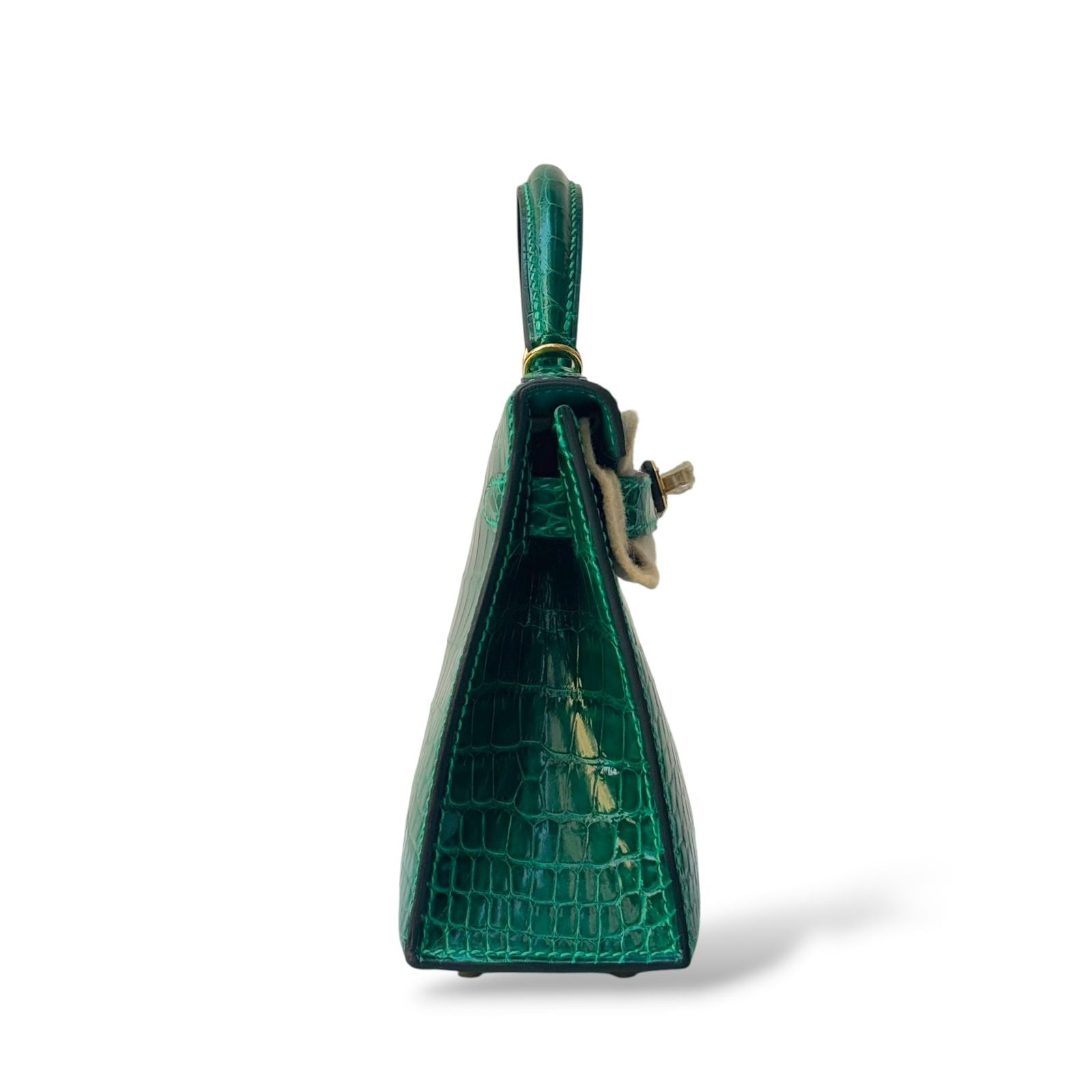Hermes Kelly Mini Vert Emerald Shiny Alligator GHW