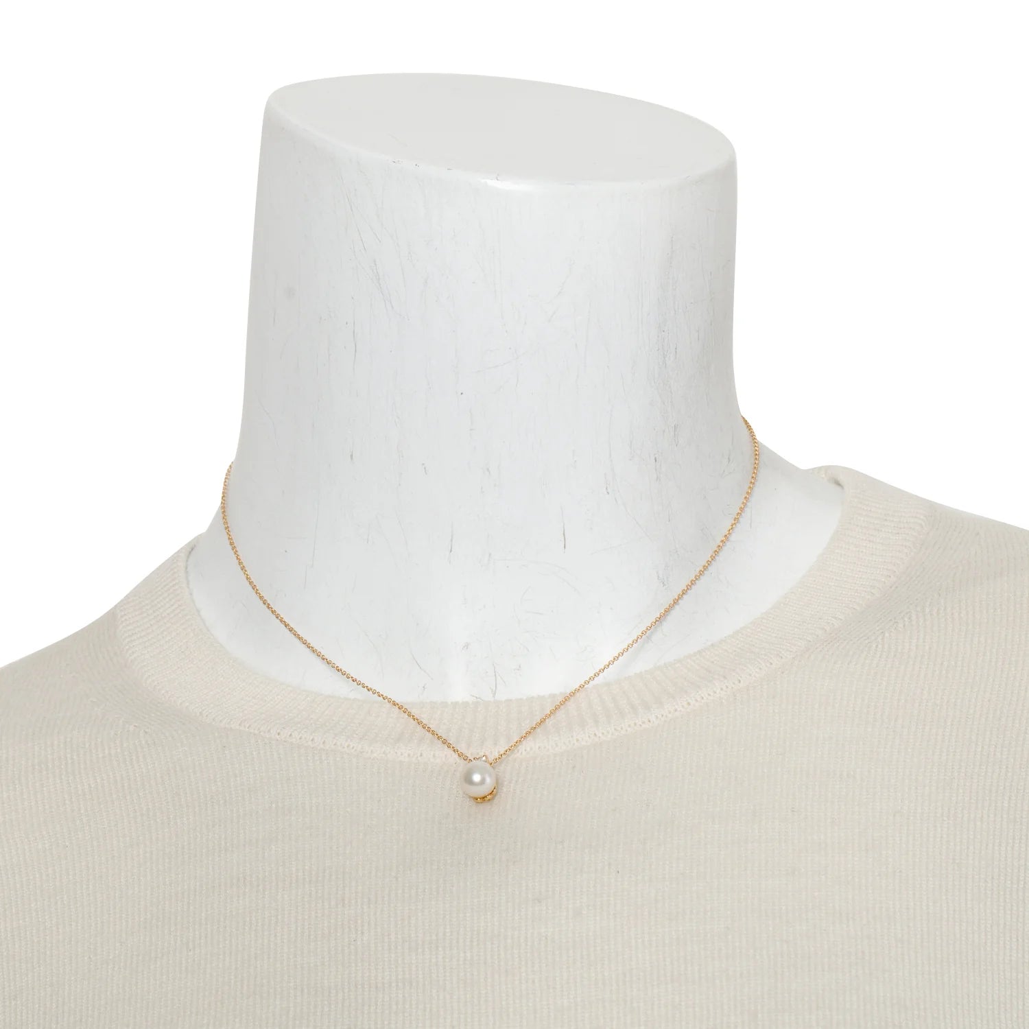 Tiffany & Co 18k Yellow Gold Diamond Signature Pearl Pendant Necklace