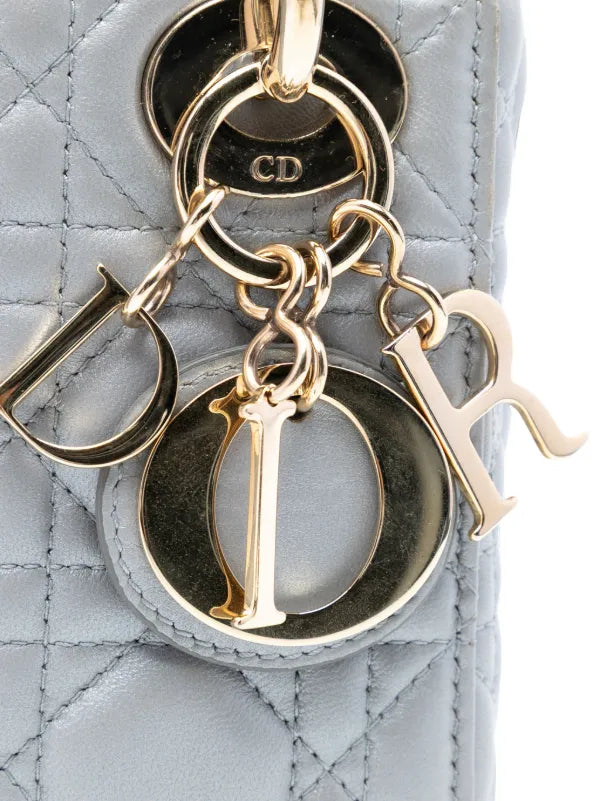 Christian Dior 2020 Mini Metallic Lambskin Cannage Lady Dior