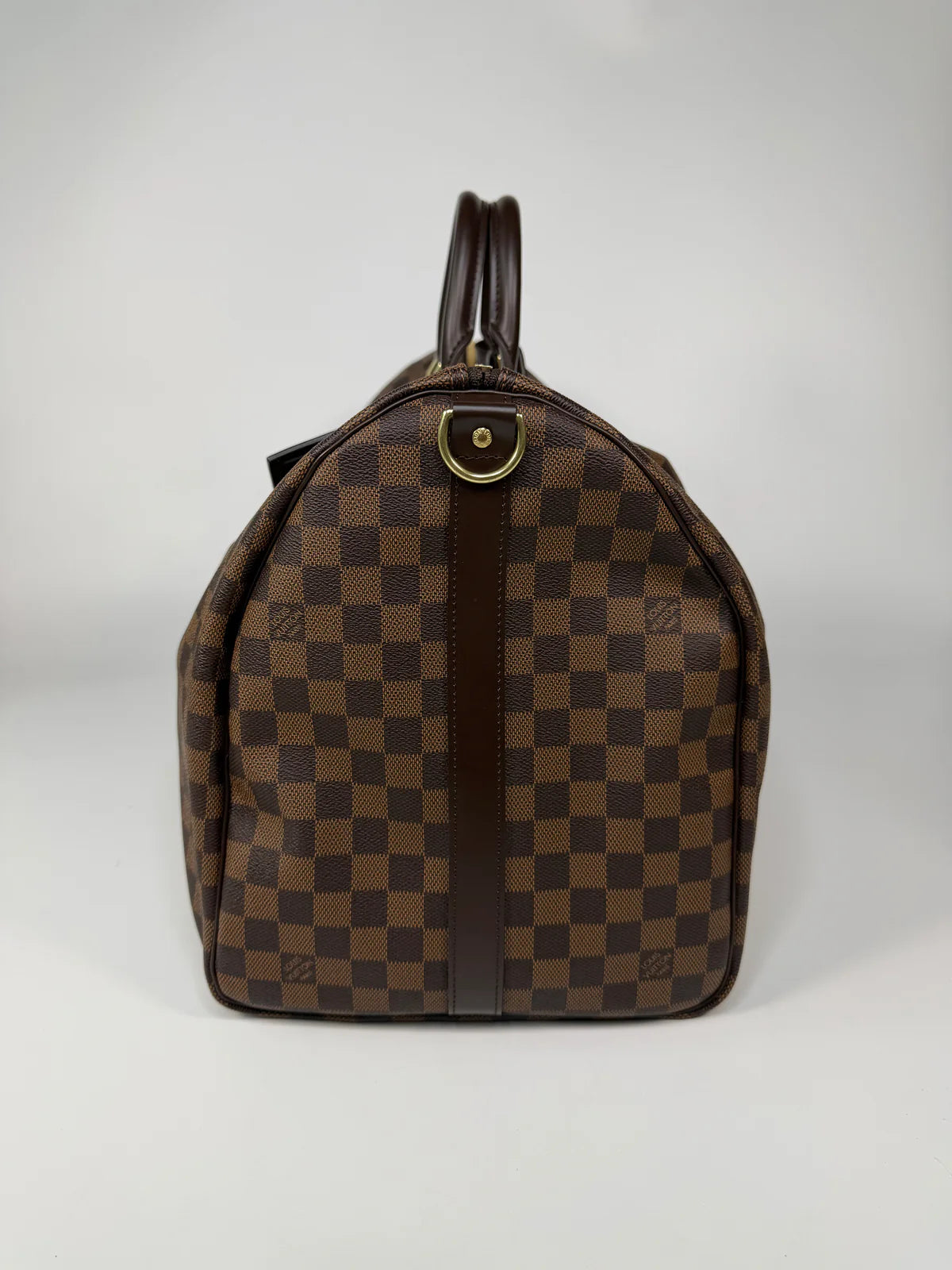 LOUIS VUITTON KEEPALL 55 IN DAMIER EBENE GOLD HARDWARE