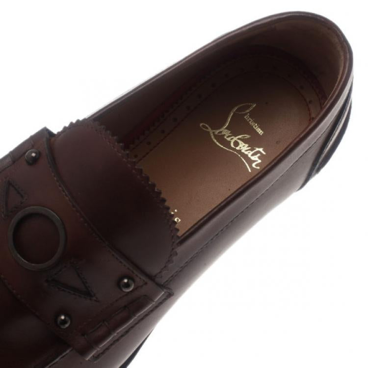 Christian Louboutin Brown Leather De Sailly Loafers Size 41