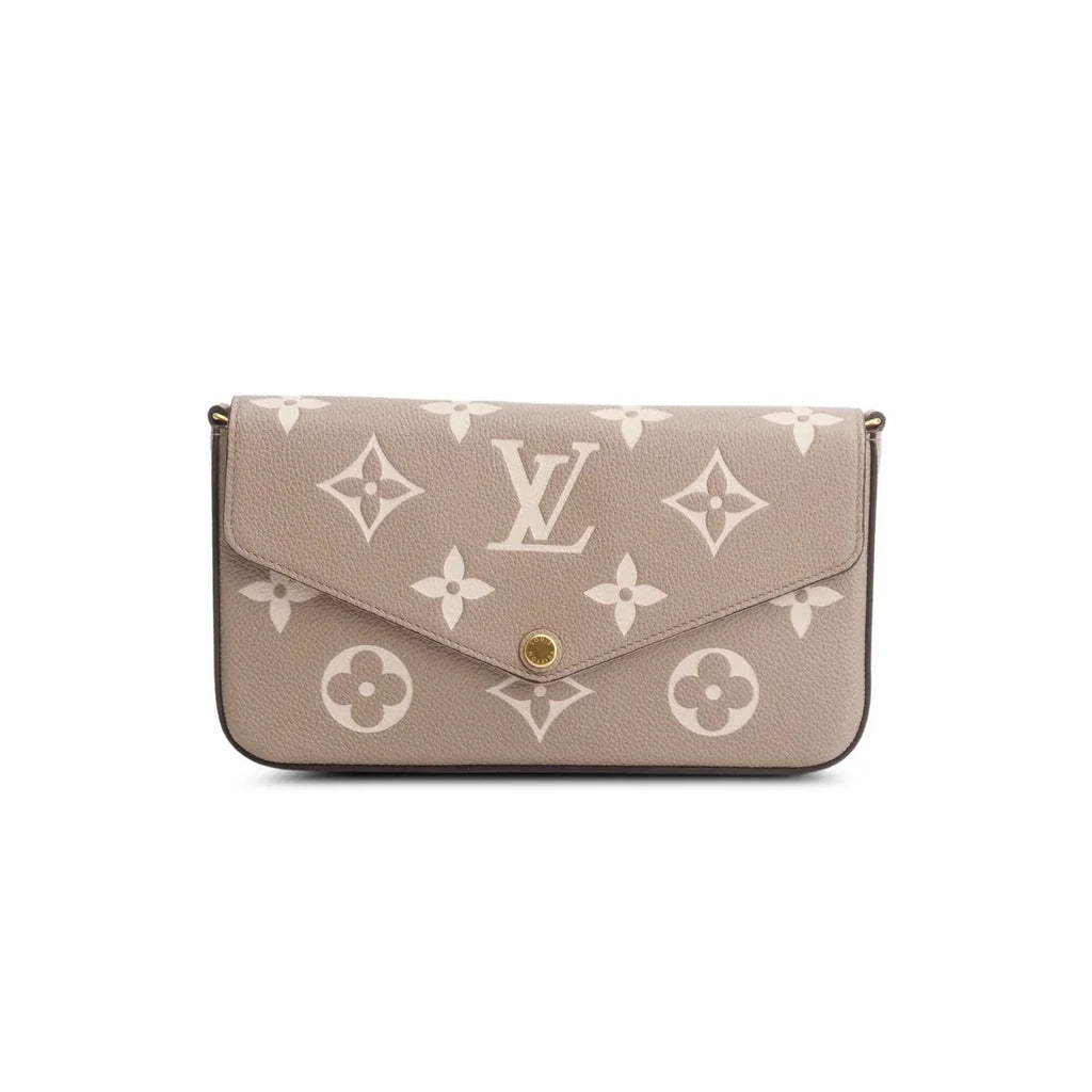 Louis Vuitton Tourterelle Monogram Empreinte Leather Felicie Pochette
