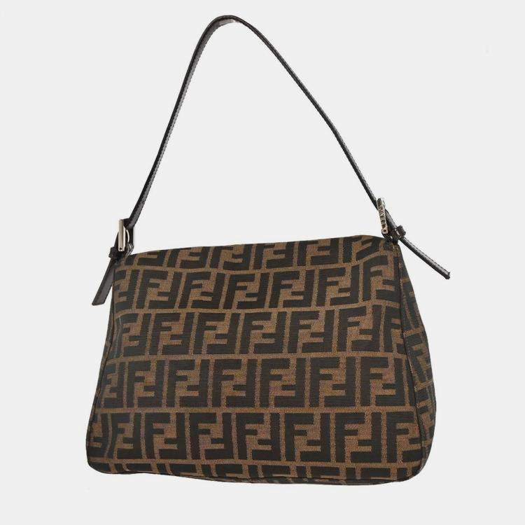 Fendi Brown Canvas Zucca Handbag