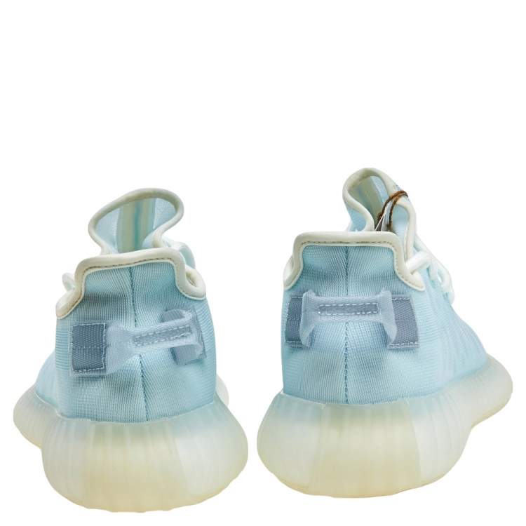 Yeezy x Adidas Blue Mesh 350 V2 Mono Ice Sneakers Size 38