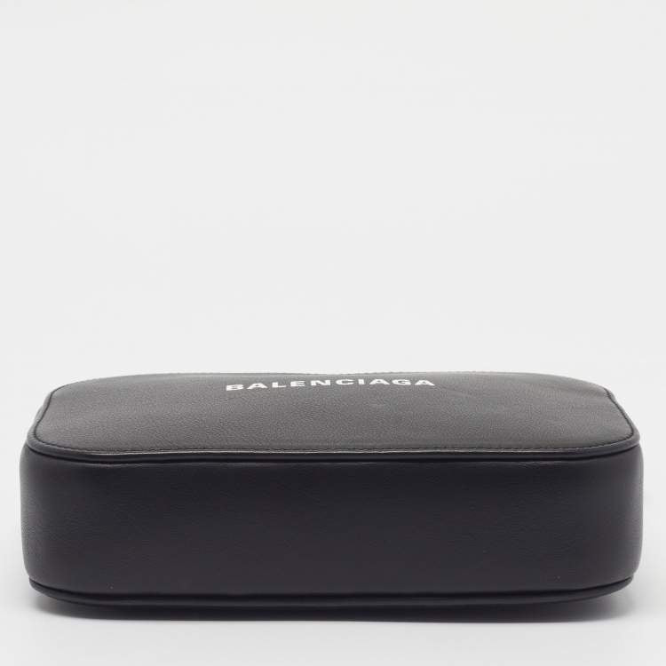 Balenciaga Everyday Small Black Leather Camera Crossbody Bag
