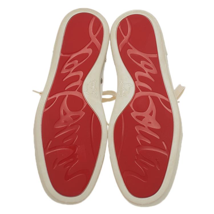 Christian Louboutin White Leather Louis Sneakers Size 41